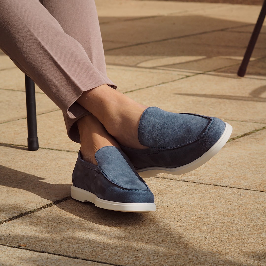 Loake Tuscany loafer - Lichtblauw suède