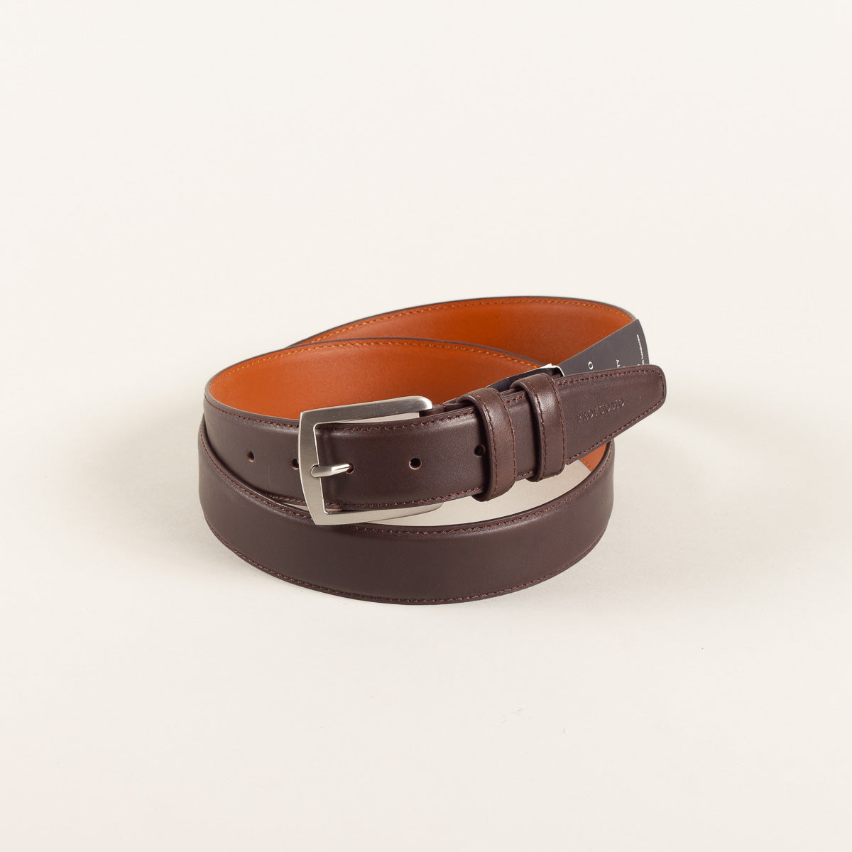 Profuomo Leren riem donkerbruin
