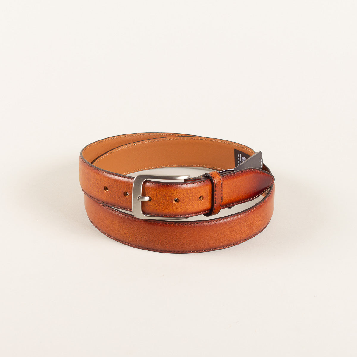 Profuomo Leren riem cognac patina