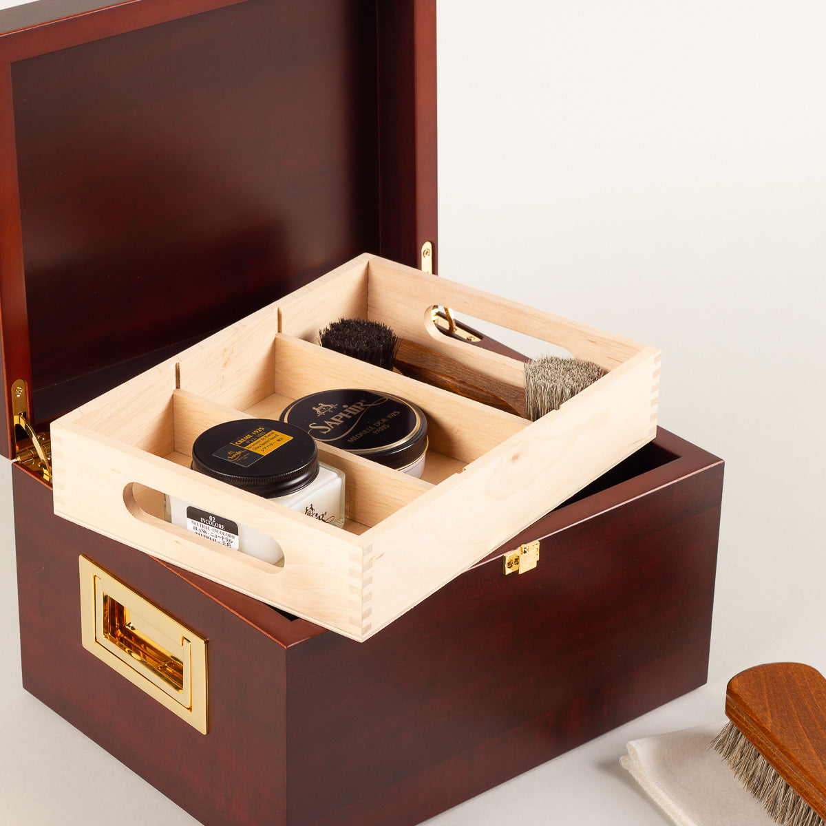 Saphir Médaille d'Or Schoenpoetskist Saphir - Kersenhout