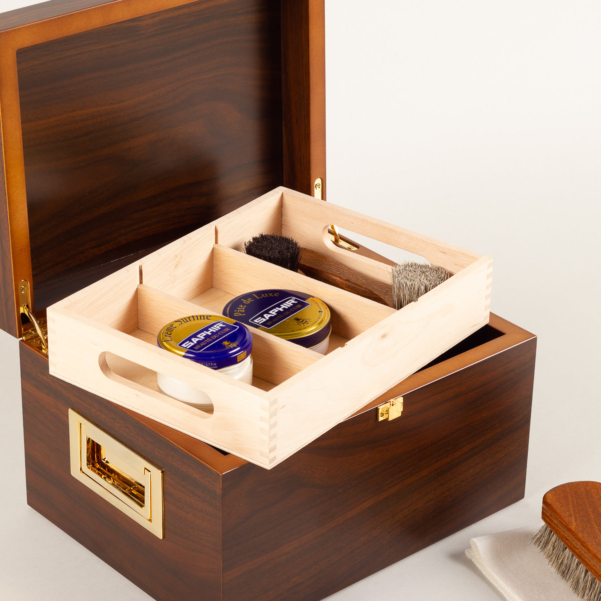 Saphir Médaille d'Or Schoenpoetskist Saphir - Walnoot