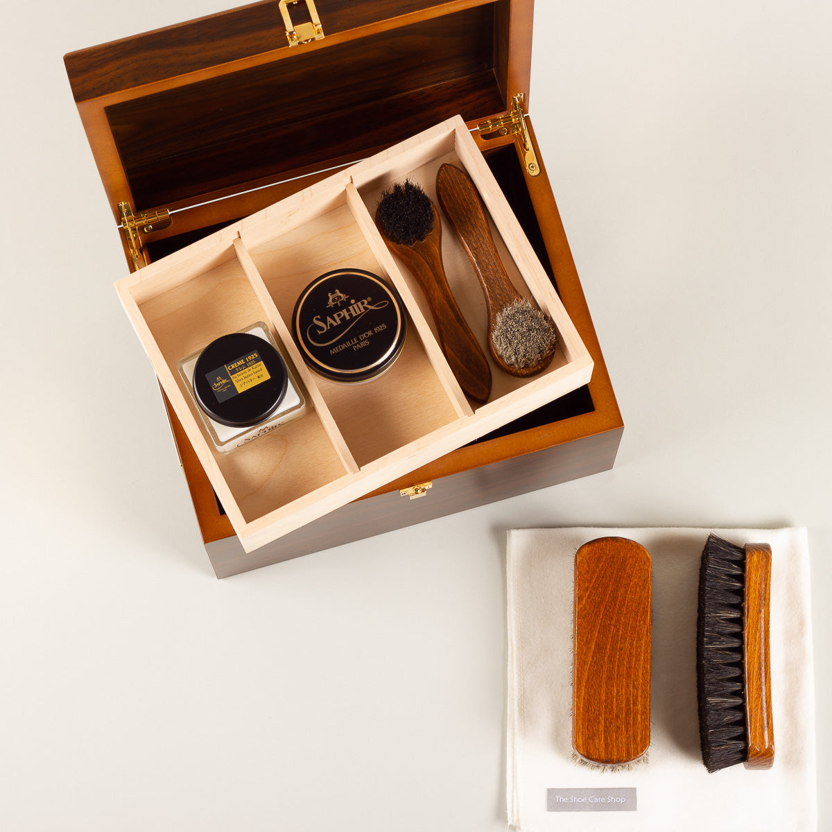 Saphir Médaille d'Or Schoenpoetskist Saphir - Walnoot
