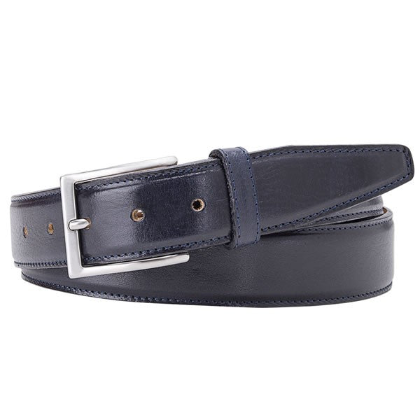 Profuomo kalfsleren riem navy