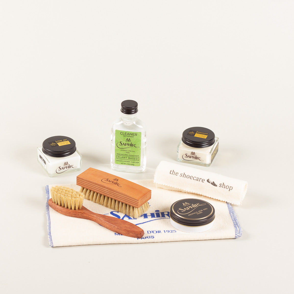 Saphir Médaille d'Or Schoenpoetsset - glad leer