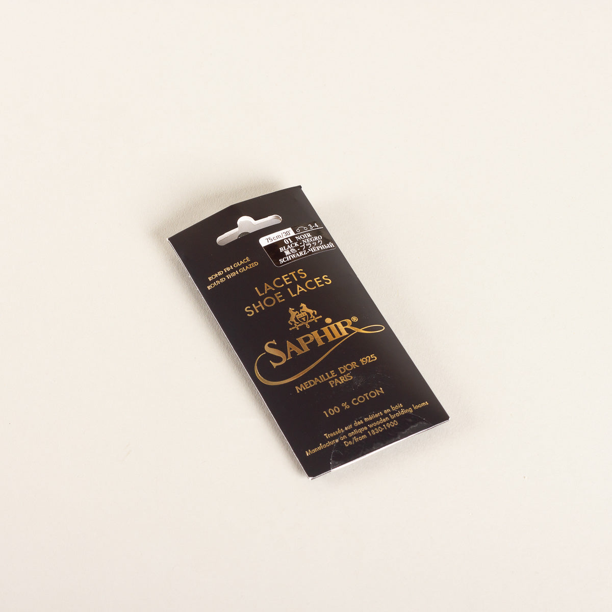 Saphir Médaille d'Or Schoenveters zwart - (dun)