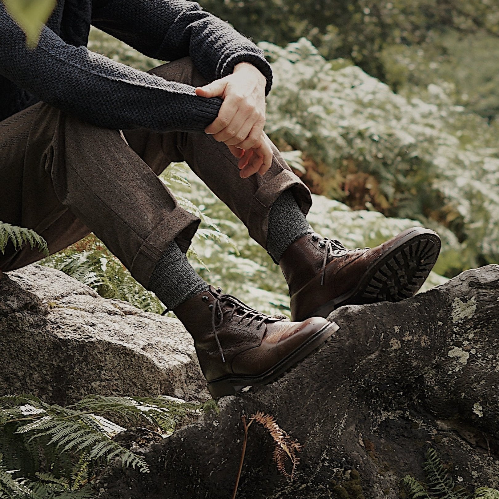 Loake Sedbergh Derby boot - Donkerbruin Grain