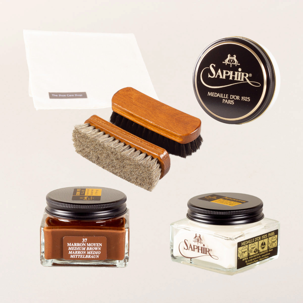 De beginners schoenpoetsset