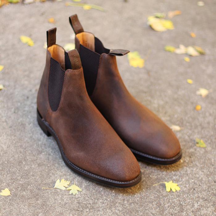 Loake Chatsworth Chelsea boot - Bruin gewaxed suède