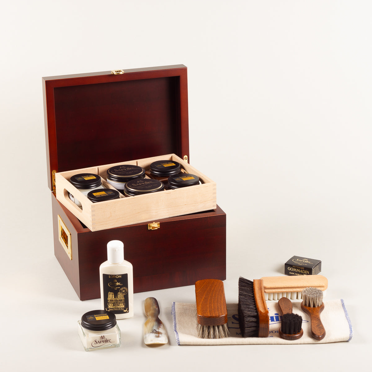 Saphir Médaille d'Or Shoe care valet Saphir Deluxe+ - cherrywood