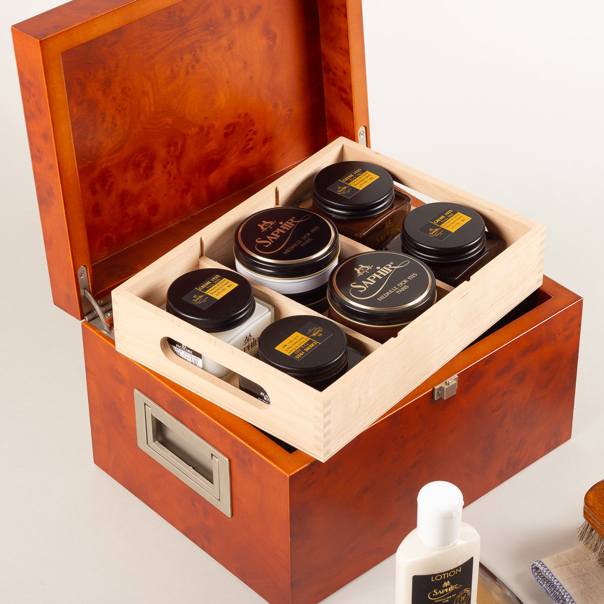 Saphir Médaille d'Or Shoe care valet Saphir Deluxe+ - burlwood