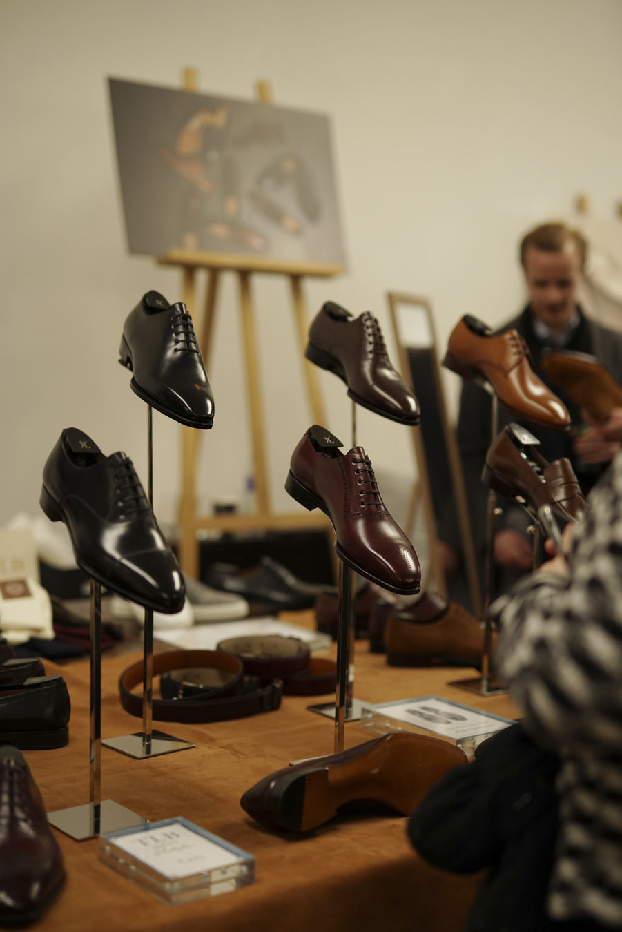 Overview van Skolyx schoenen bij de Amsterdam Super Trunk Show 2020 - The Shoe Care Shop