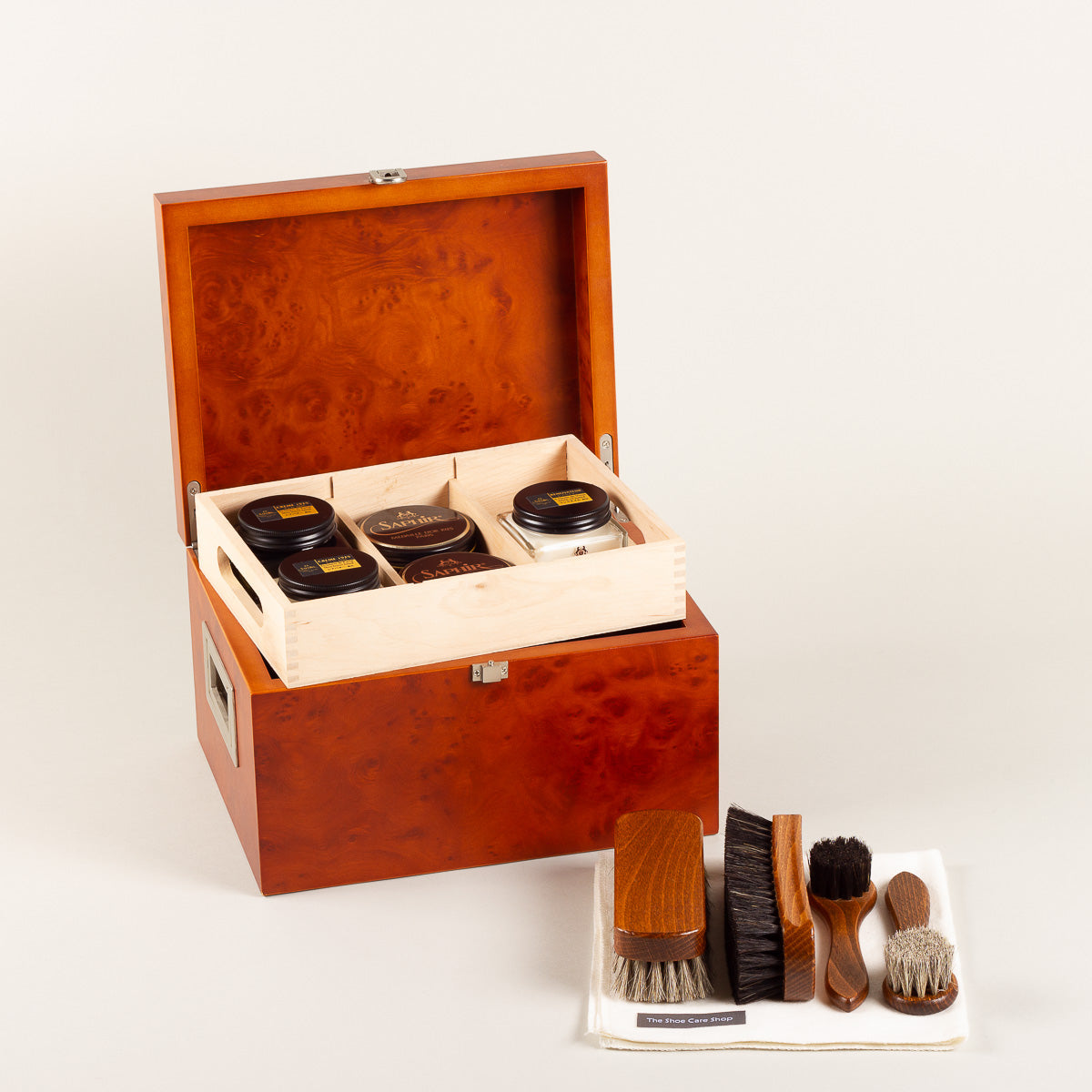 Saphir Médaille d'Or Shoe care valet Saphir Deluxe - burlwood