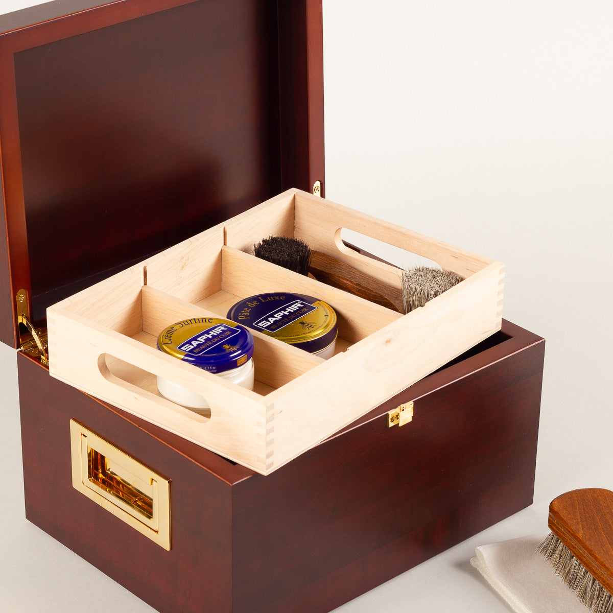 Saphir Médaille d'Or Schoenpoetskist Saphir - Kersenhout